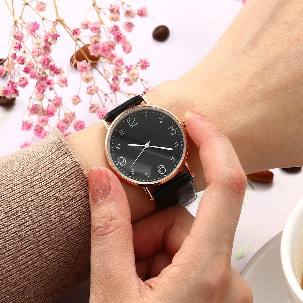 Reloj de cuarzo de cuero