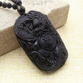 Obsidian Anhänger Drachen Anhänger Halskette