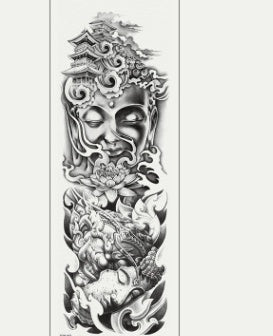 Pegatina de tatuaje impermeable para brazo completo