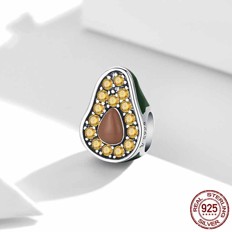 Avocado Sterling Silber S925 Perlen Öltropfen Perlen