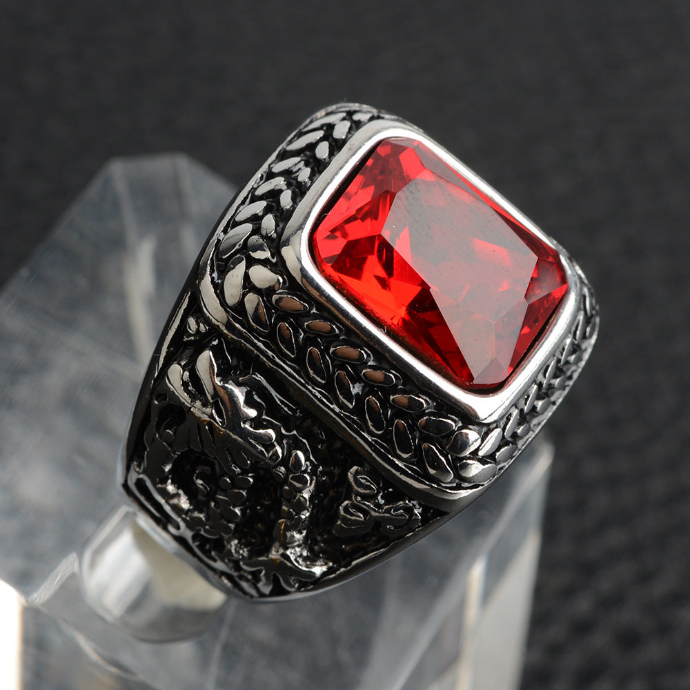 Anillo de acero de titanio para hombres