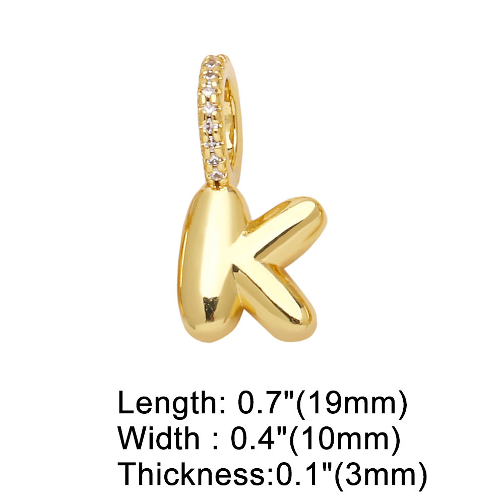 26 Letters Pendant Bracelet Women Gold Plated