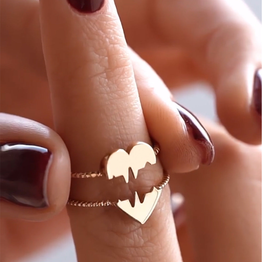 Vielseitiger Fashion-Ring für Liebespaare zum Zusammenfügen