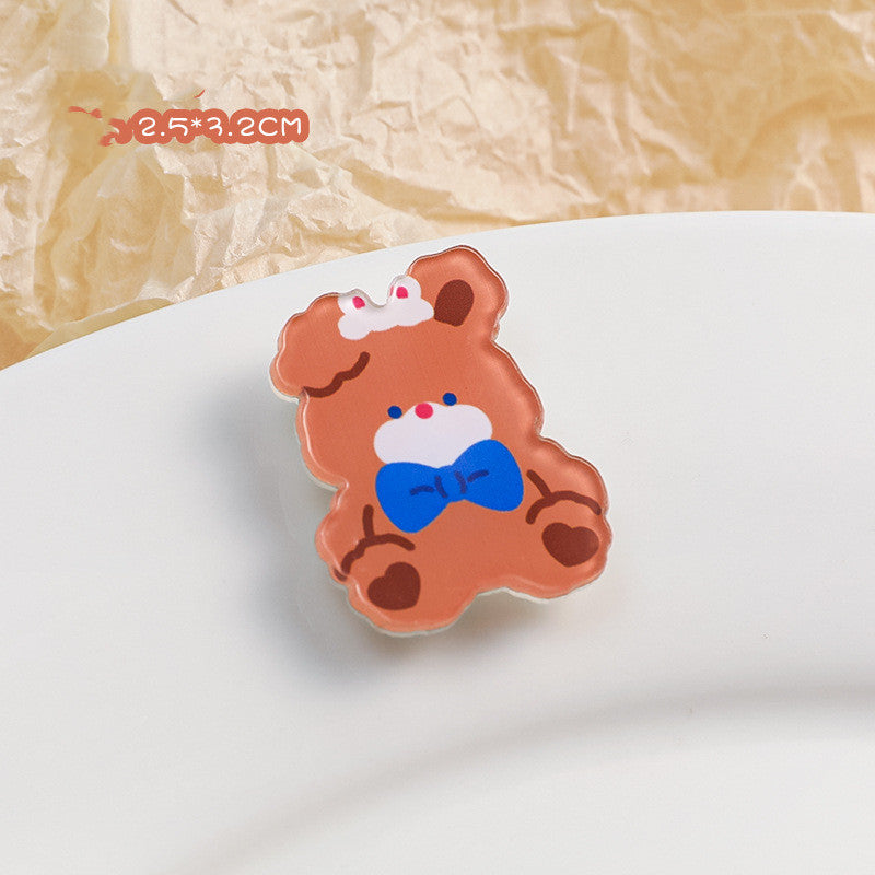 Cartoon Acryl Brosche Süße Dekorative Accessoires