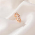 Voll diamantbesetzter Schmetterling Kaltwind Schlichter Zirkon Verstellbarer Ring