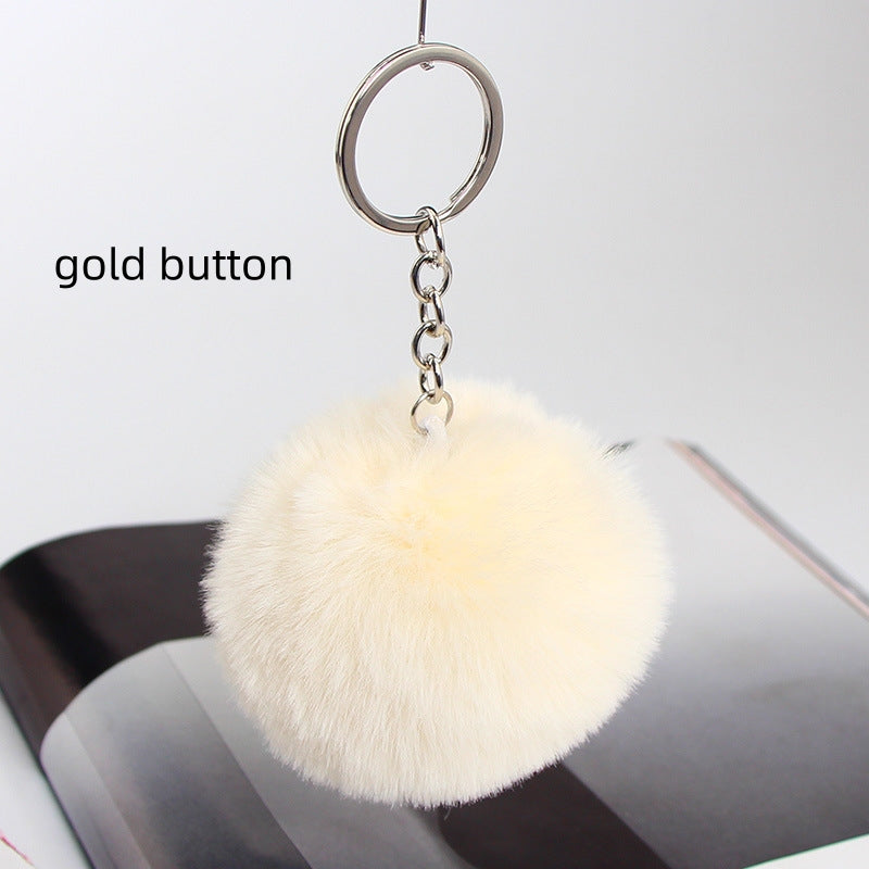 20 Colors Fluffy Fur Pom Pom Keychain Soft Faux Fur-like Ball Car Keyring Key Holder Women Bag Pendant Jewelry