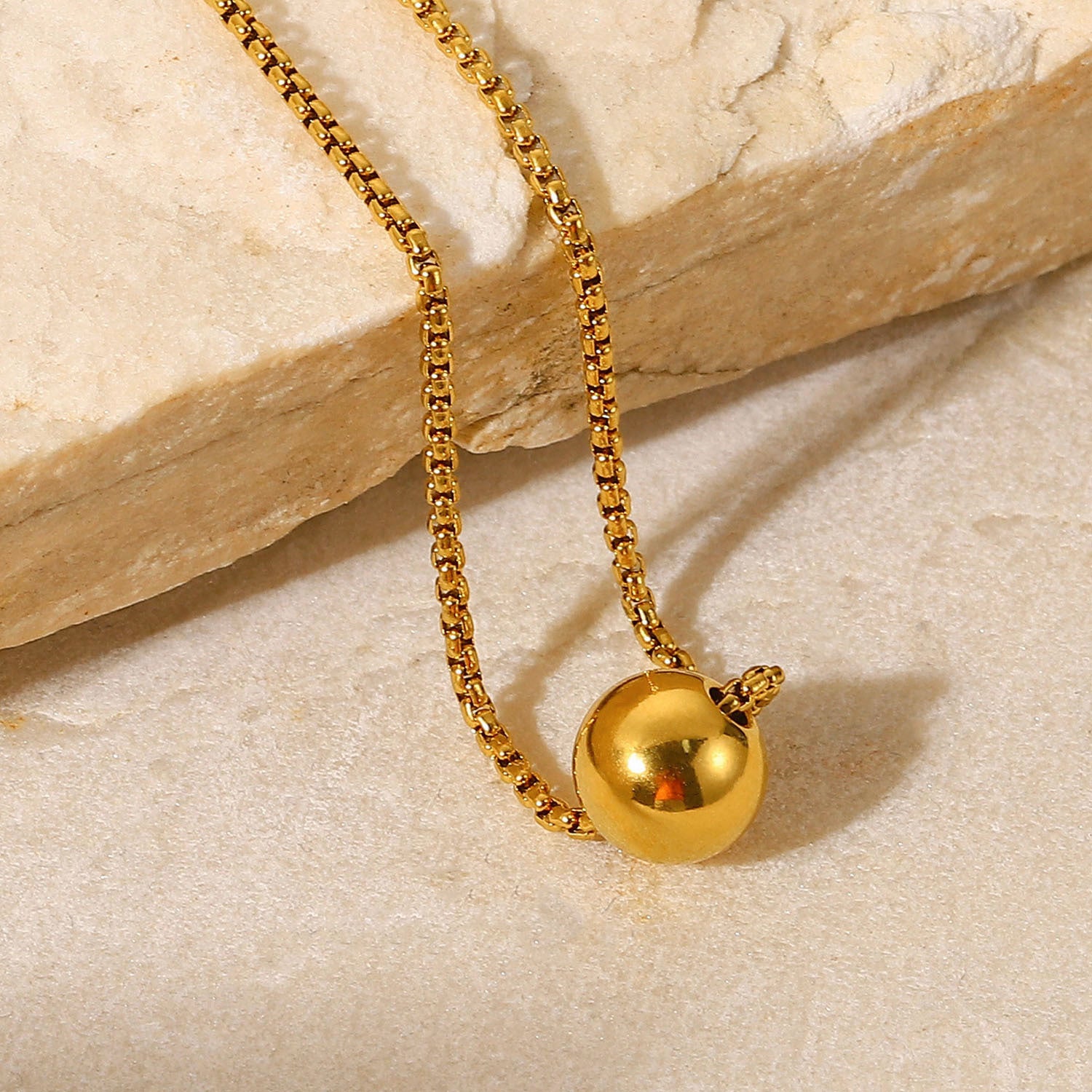 Ausziehbare 18K Gold Edelstahlkette für Damen
