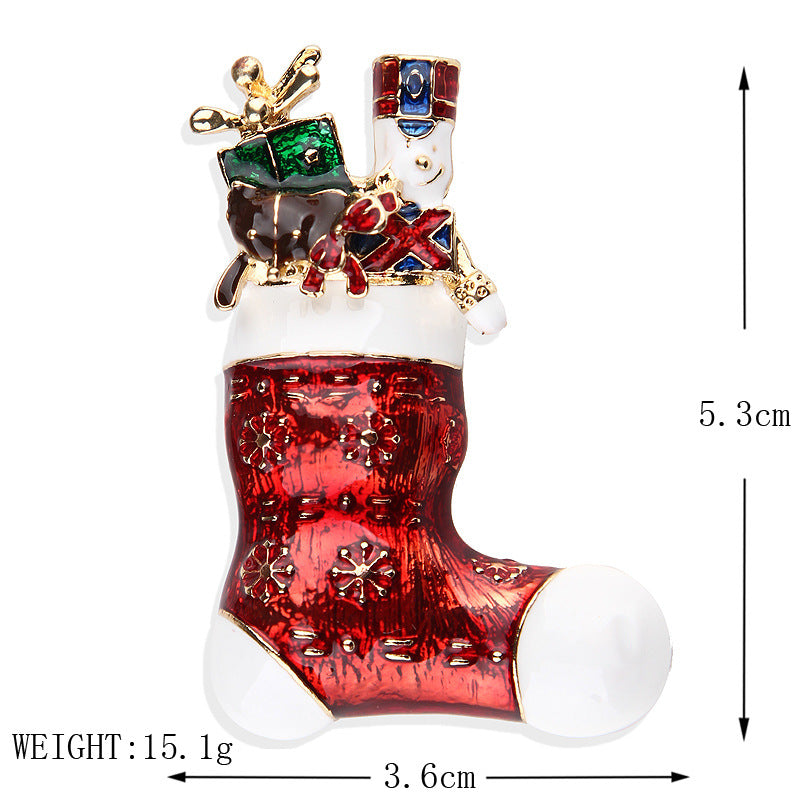 Damenmode schlichte geometrische Weihnachtsbrosche