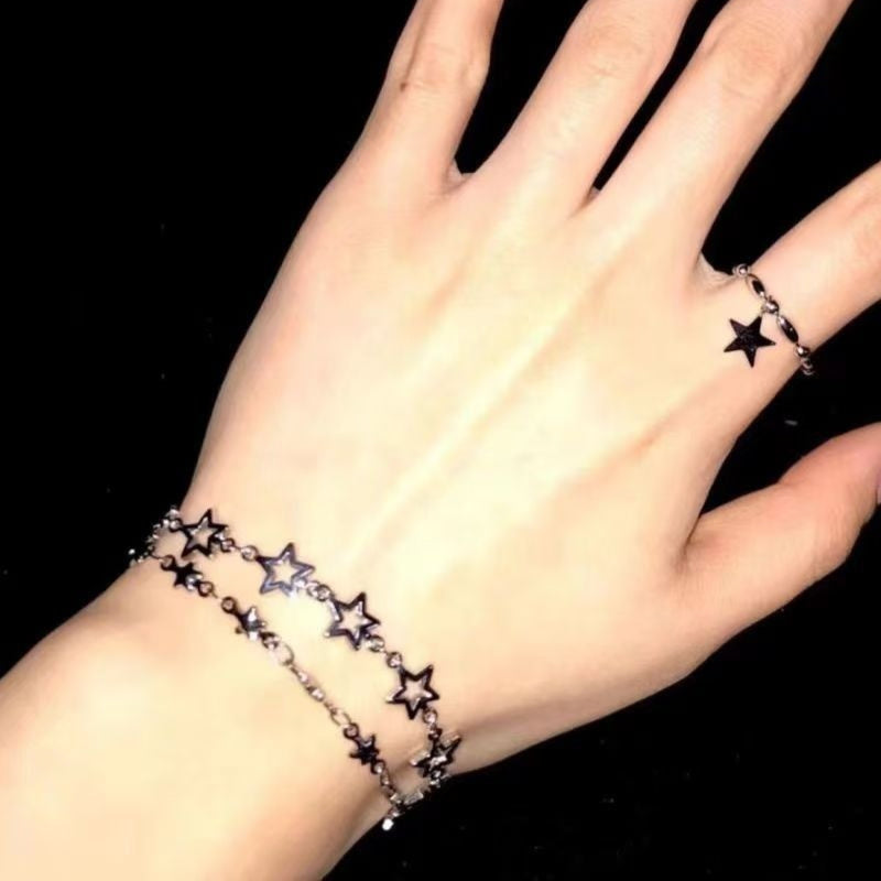 Star Chain Y2g Hot Girl Stainless Steel Fashionable Twin Bracelet Niche