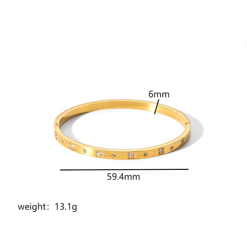 Pulsera de Acero Titanio Estilo Ins con Hebilla de Estrella de Seis Puntas