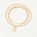 European And American High-grade Retro U-shaped Double-layer Metal Chain Tag Necklace