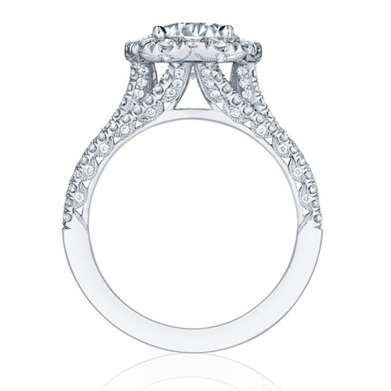Mode Voll Diamant Zirkon Kupfer Schmuck Eheringe