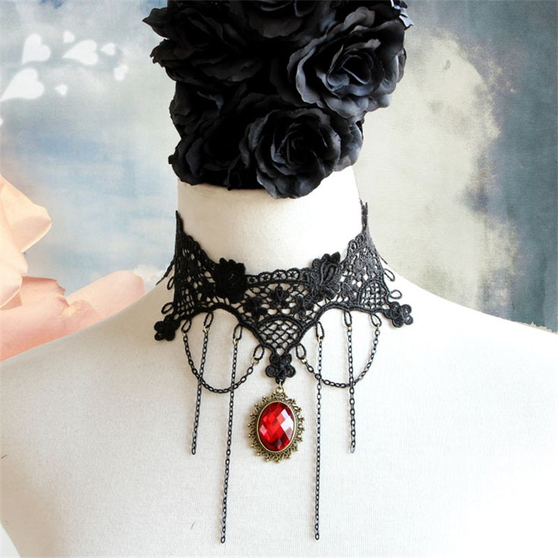 Clavícula de moda gótica punk de boda antigua
