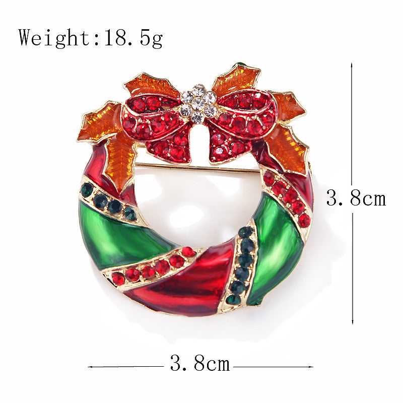 Damenmode schlichte geometrische Weihnachtsbrosche