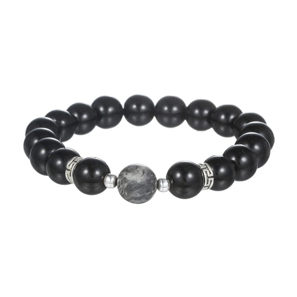 Fashion Gray Stone Zen Bracelet For Women