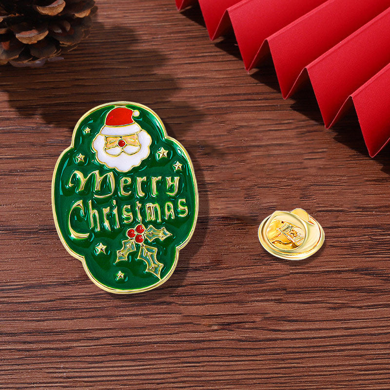 Broche de Navidad de dibujos animados para hombres y mujeres