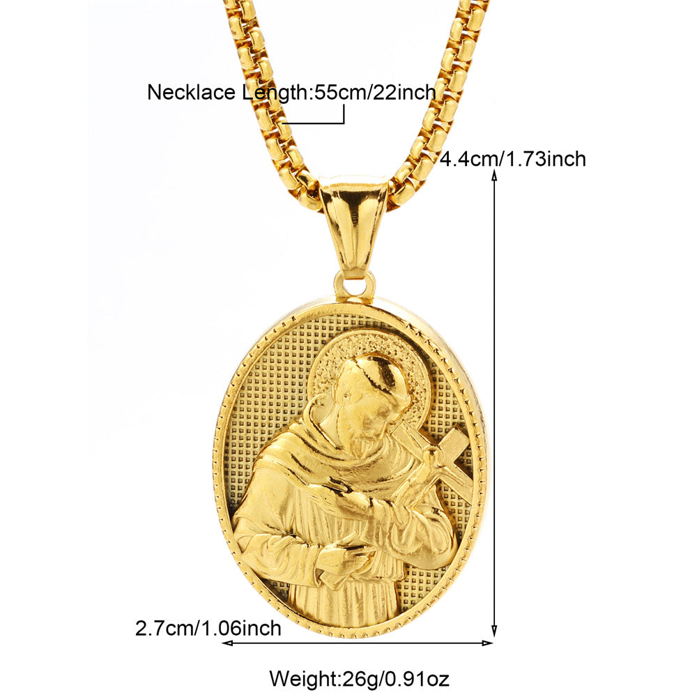 Europäischer und amerikanischer Modestil Personalisierte Anhängerkette Herren Kreuz