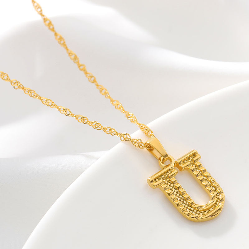 Halsketten mit goldenem Initialen-Alphabet-Namen