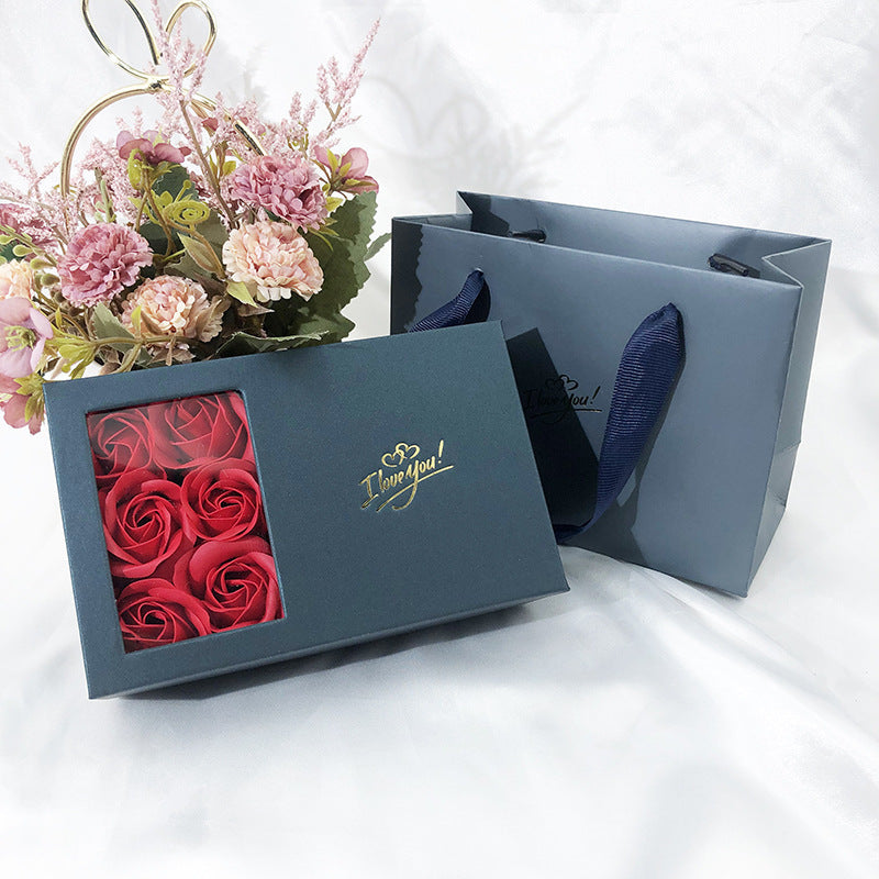 Exquisites Pärchen-Ring-Halskette-Ohrstecker-Schmuckset Geschenkbox