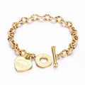 Heart-shaped Stainless Steel Heart-shaped Bracelet Light Luxury Ornament