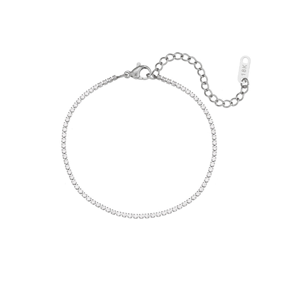 Adorno de Collar Pulsera Sencilla de Moda de Acero Inoxidable
