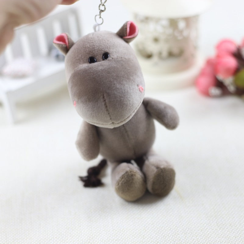 Lindo Colgante de Peluche de Animales Pequeños: León, Jirafa e Hipopótamo
