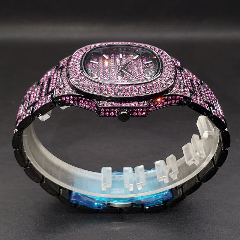 Special-Interest Vollbesetzte Diamant-Hip-Hop-Uhr
