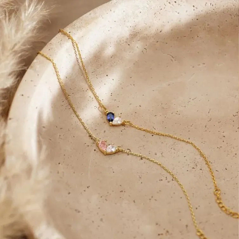Koreanisches Armband mit Wassertropfen und Kupfer-Diamanten