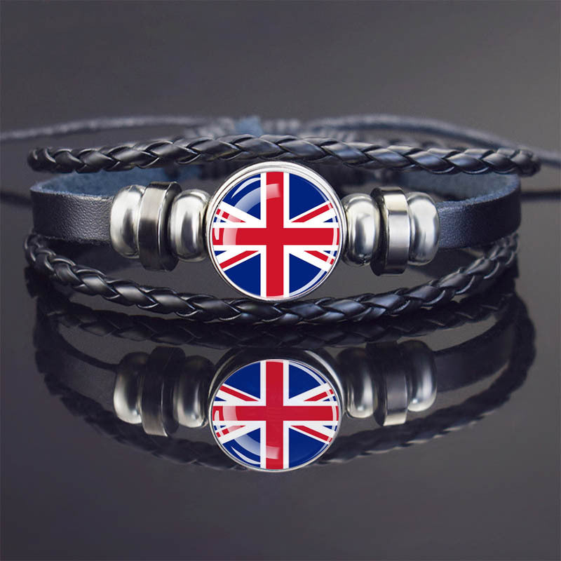 World Flag Bracelet Woven Twisted