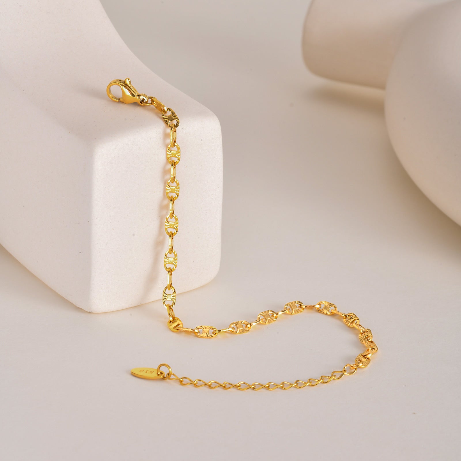 Minority All-match Stainless Steel Handmade Bracelet Gold