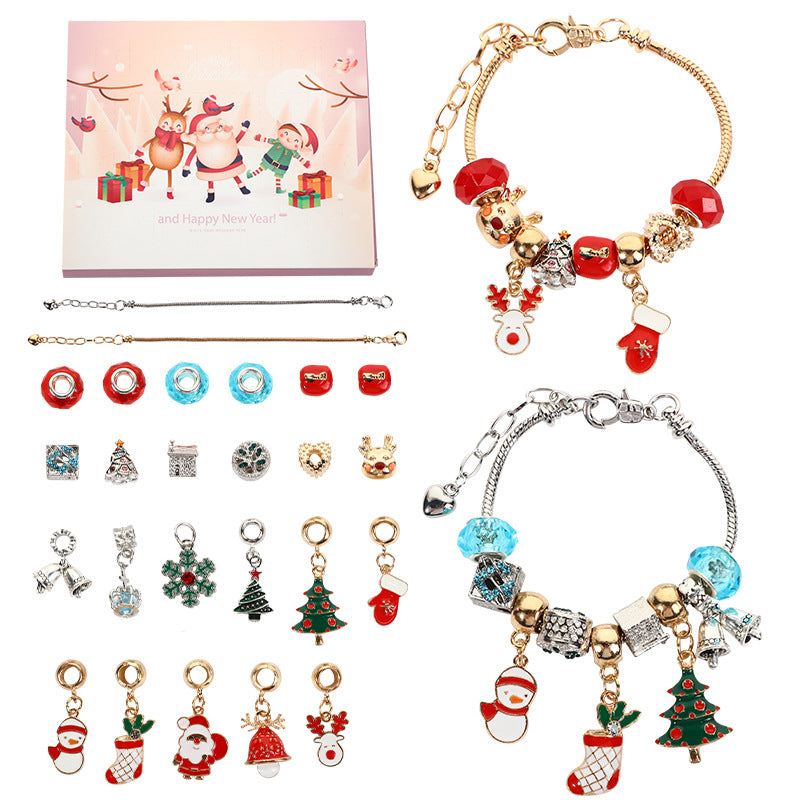 Weihnachtsarmband Perlen Geschenkbox Schmuckset