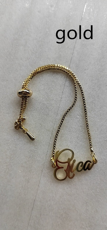 Pulsera personalizada de acero inoxidable con nombre para hacer tú mismo