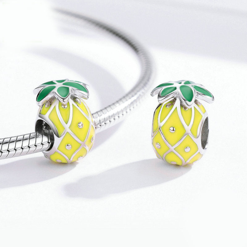 Mode Schlicht S925 Silber Ananas Armband Perlen