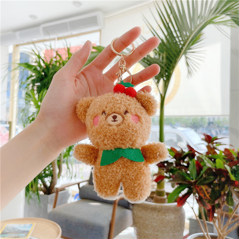 Llavero - Muñeco de peluche de mosquetón, aspecto lindo y encantador, pollito, gato, perro, oso, nube, gamberro