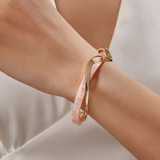 Pulsera de placa de marisco blanco metálico para mujer, apertura ajustable, diseño de 2 capas, joyería de moda femenina de lujo ligero, regalos