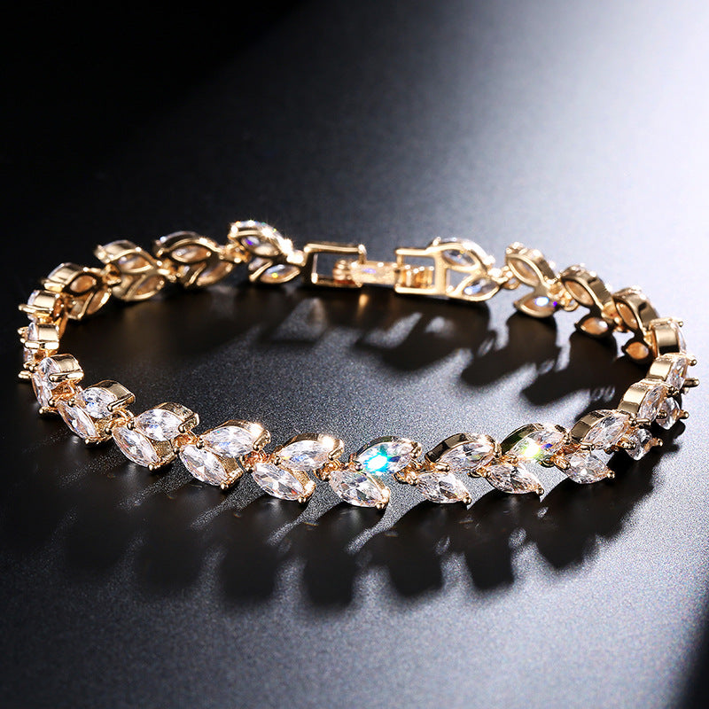 Simple Women's Zircon Crystal Bracelet