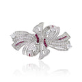 High Grade Detachable Double Clip Bow Brooch