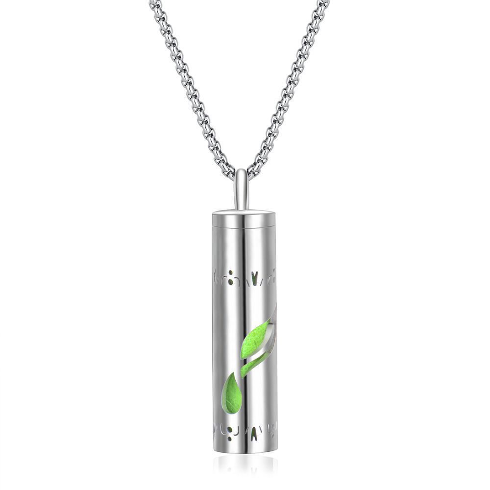 316L Stainless Steel Aromatic Perfume Oil Essential Oil Diffuser Pendant Necklace