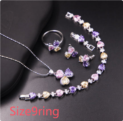 Clover Zirkon-Diamant-Schmuckset für Damen