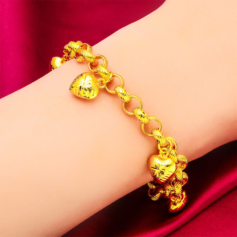 Vietnam Placer Gold Pulsera Hueca de Moda para Chicas