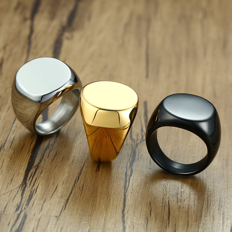 Runder Ring Gold Herren Modetrend