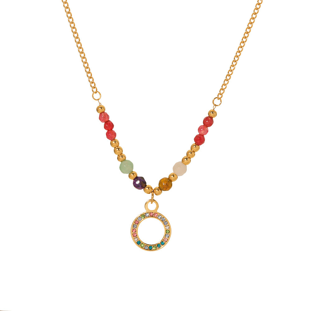 Ringe Anhänger Steinkette