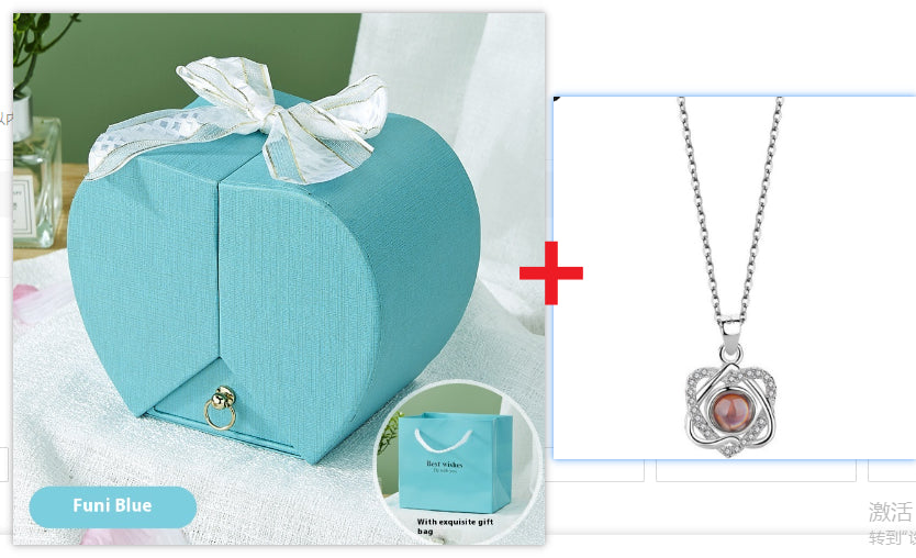 Apfelrose Schmuckschatulle Halskette Ring Ornament Für Freunde Weihnachten Valentinstag