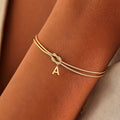 Deutsches A-Z Großbuchstaben 26 Buchstaben geknüpftes Armband für Paare