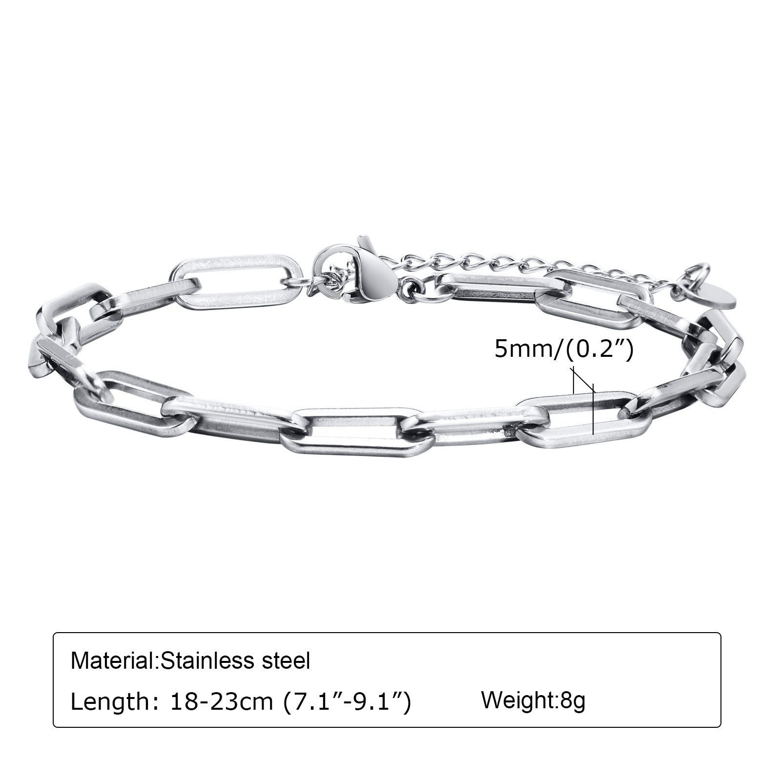 Fashion Square Buckle Thick Simple Bracelet