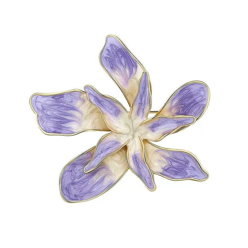 Broche de Flor Morada, Elegante Pin para Accesorios de Ropa