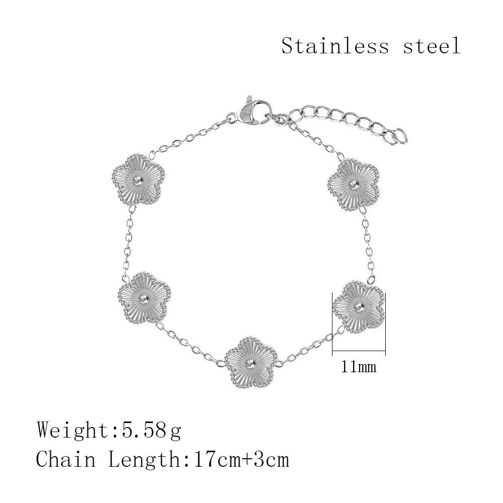 Edelstahl Glück Efeu Influencer Temperament Wild Blumig Armband