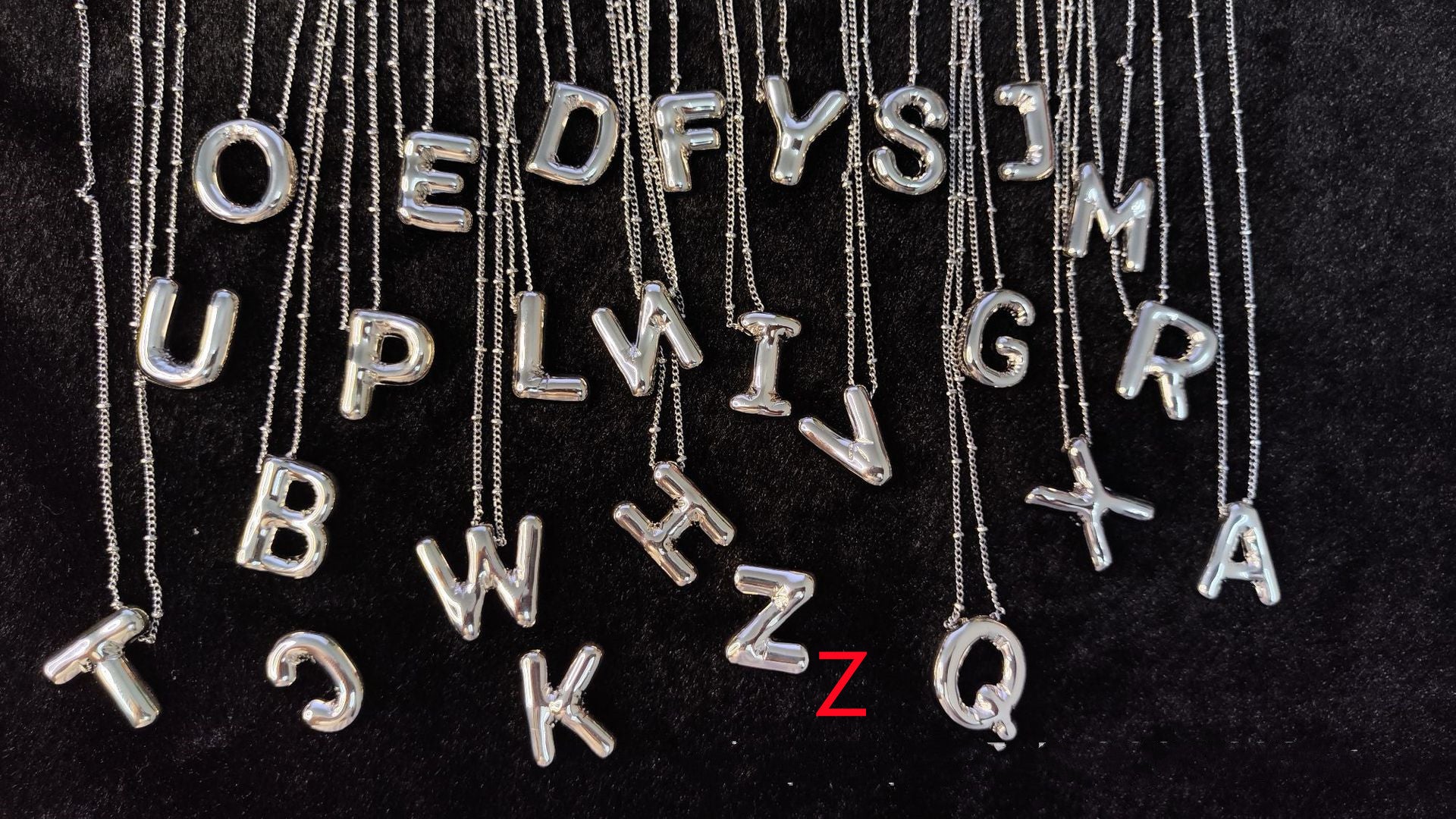 Glossy Letters Copper Pendant Necklace