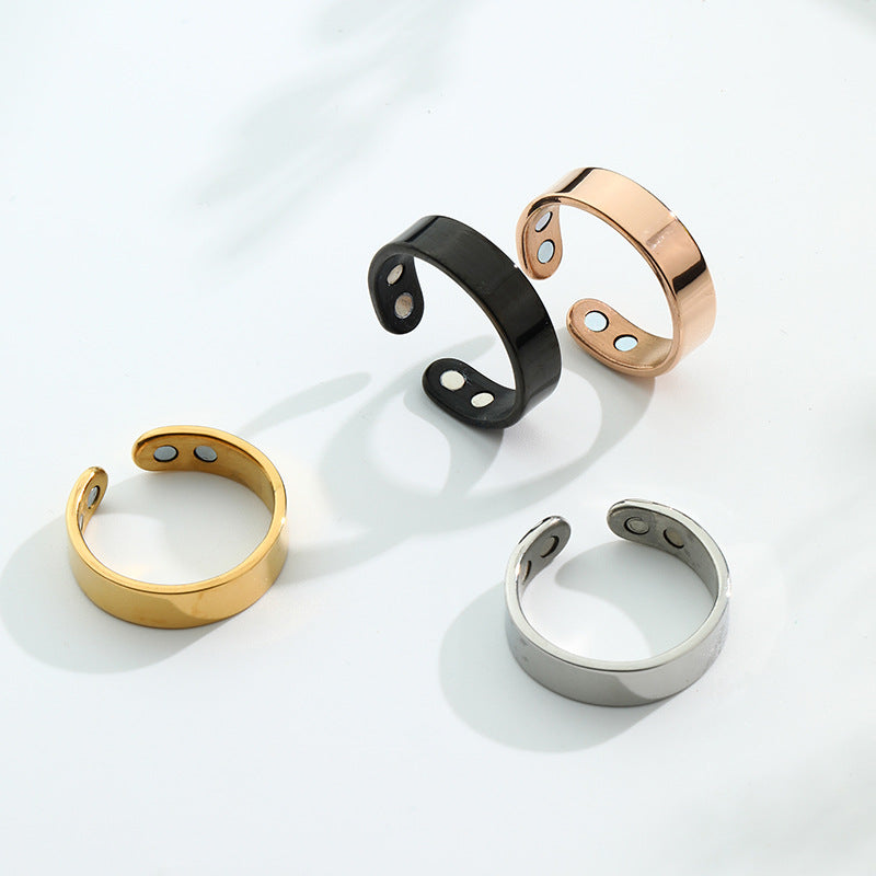 Anillo Antirronquidos Detener Ronquidos Ayuda Respiratoria Acupresión Tratamiento Antirronquidos Terapia Magnética Anillo de Dedo Saludable Joyería