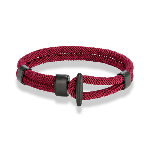 Pulsera informal de ancla negra para hombre